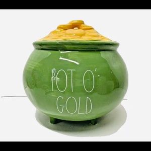 RARE, HTF, Rae Dunn, LG, POT O’ GOLD, green,gold